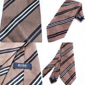 Hugo BOSS Classic Length Tie Brown Striped